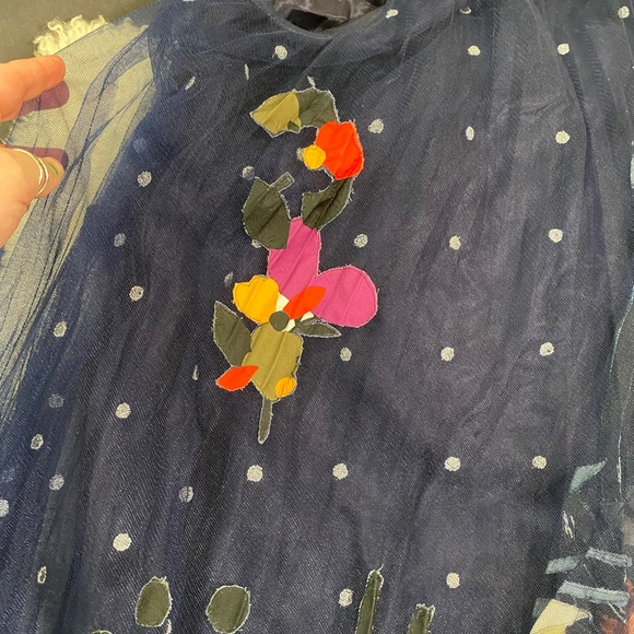 New Anthropologie Rochelle Tulle Maxi Dress 12-P - Picture 10 of 12